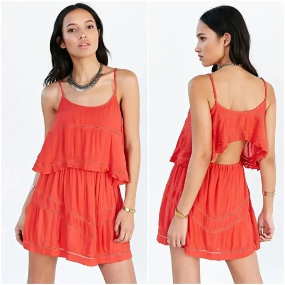 Lovers + Friends Paradise Bay Tiered Mini Dress S